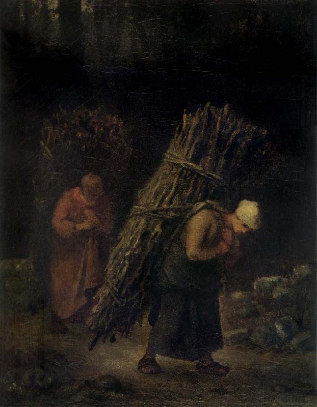 Jean Francois Millet Peasant Women Carrying Firewood